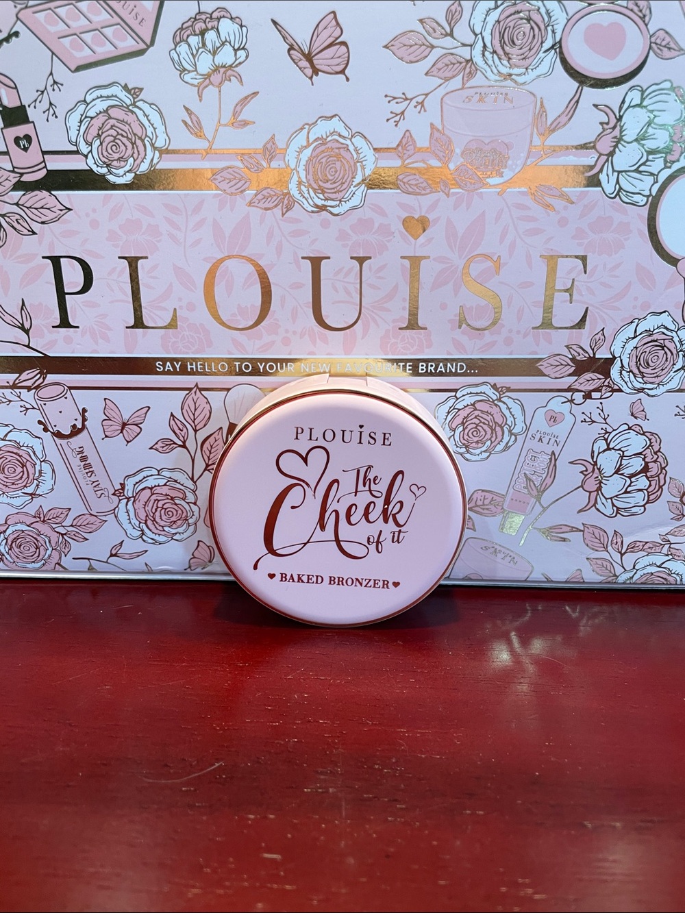 Plouise Pink and Rose Gold Baked Bronzer Compact